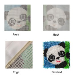 Latch Hook Rugs Kits for Kids Adults Beginners, Dinosaur Owl Smile Star Sunflower Dog Panda Small Large DIY Latch Hook Rug Making Kit for Girls and Boys