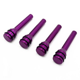 ZIMISI 4PCS Car Door Lock Knobs, Zinc Alloy Auto Inner Door Lift Bolt Pin Cover, 1.93" x 0.47" Auto Lock Pull Pins Replacement, Vehicle Front Rear Door Decoration Accessories for Most Cars (Purple)