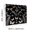 RoomMates Hidden Treasures Black Peel and Stick Wallpaper, RMK12749PLW