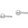14K White Gold Madi K Polished 3mm Ball Post Earrings