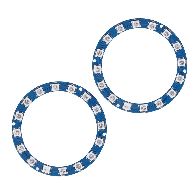 2Pcs RGB LED Ring 16 Bit Intelligent Full Color Highlight