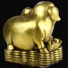 Brass Chinese Zodiac Ingots Pig Statue Home Decoration Collectibles