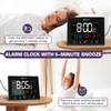 Geevon Digital Atomic Alarm Clocks for Bedrooms, Color VA Display