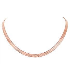 FindChic Women's Choker Snake Chain Necklace 32 cm 38 cm 46 cm Choker Necklace in Silver Gold-Plated Rose, Gold, Black Jewellery Box for Mum, Girlfriend, Model