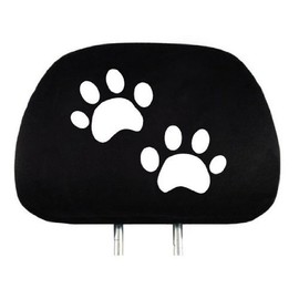 Yupbizauto New Interchangeable Car Seat Headrest Cover Universal Fit for Cars Vans Trucks - One Piece (Paws)