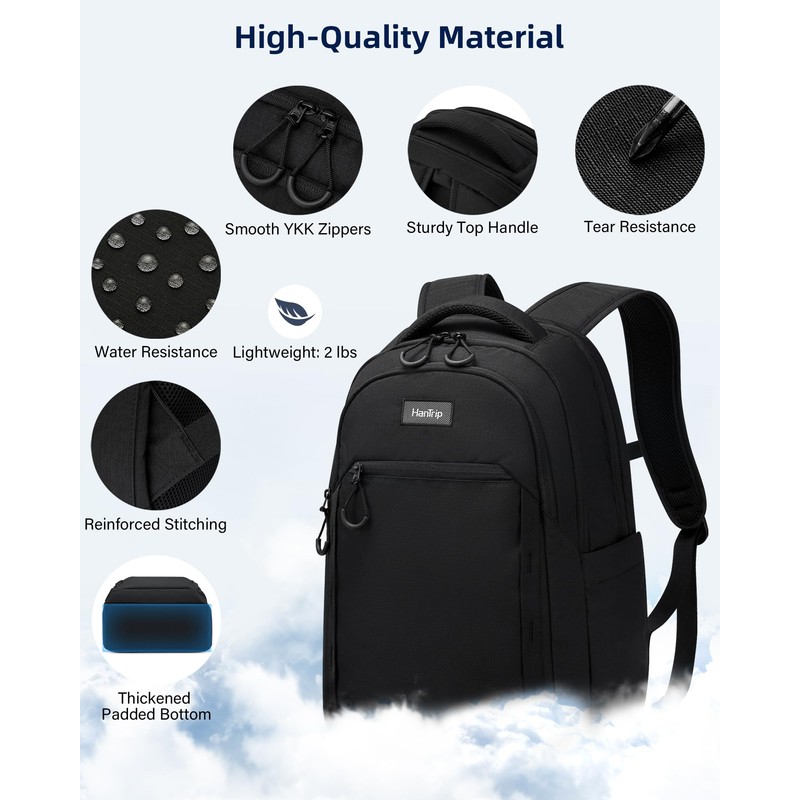 HanTrip Travel Laptop Backpack for Women Men, 18 Inch Large