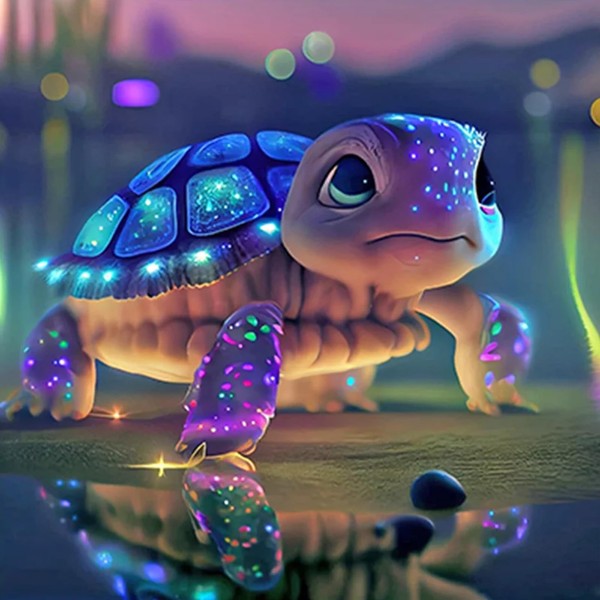 EOBROMD Turtle Diamond Painting Kits for Adults, 5D Animal Diamond