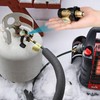 Aekops 100 lb Propane Tank Adapter, Propane Gauge for 100