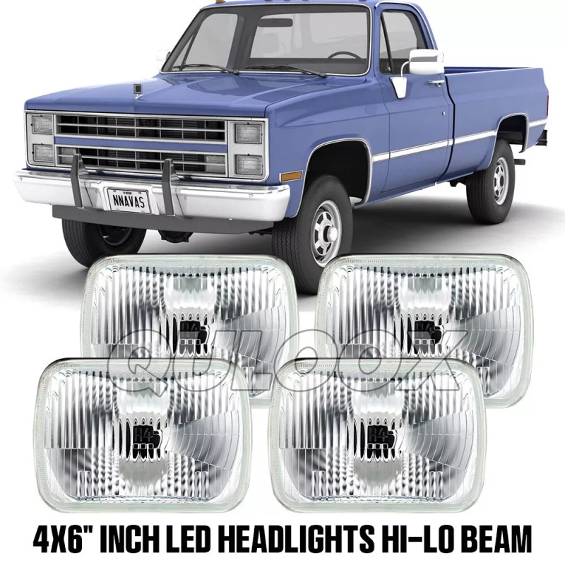 QULOOX Fit Chevy C10 Pickup truck 1981-1986 DOT 4PCS 4x6"