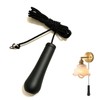 Bathroom Light Pull Cord Handle, 1.5m Braided Nylon Black Pull