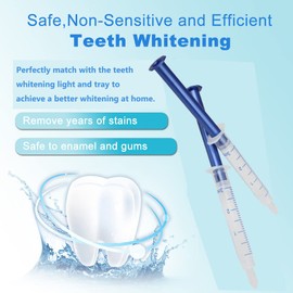 10PCS 3ML Teeth Whitening Gel Syringes Refills 35% CP Bleaching Gel, Tooth Whitener Gel Kit