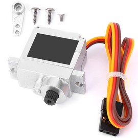 9g Metal Servo Steering Engine Accessories Fit WPL B1 B14 B16 B24 C14 C24 B36 1:16 RC Truck Silver (Silver)
