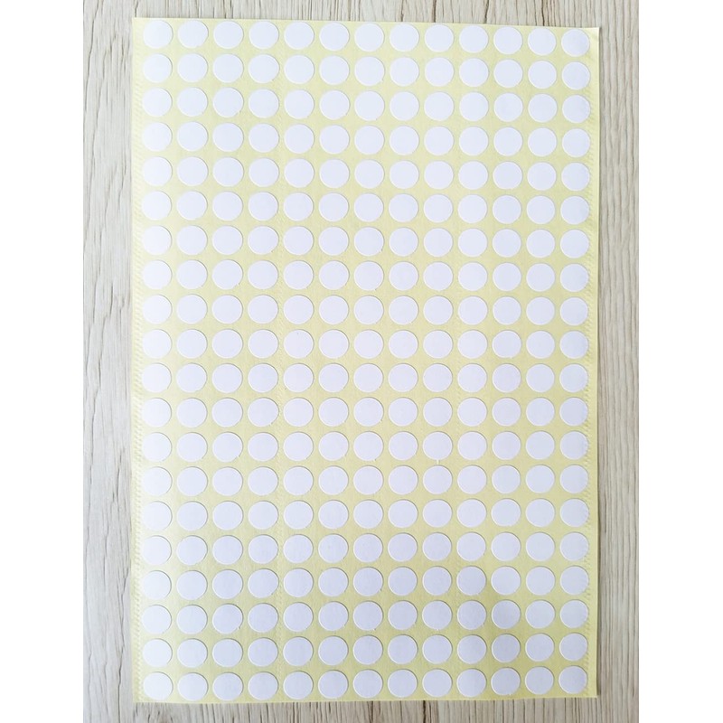 Yesallwas Color Labels, Round White Stickers, Diameter, 0.3 inches (8
