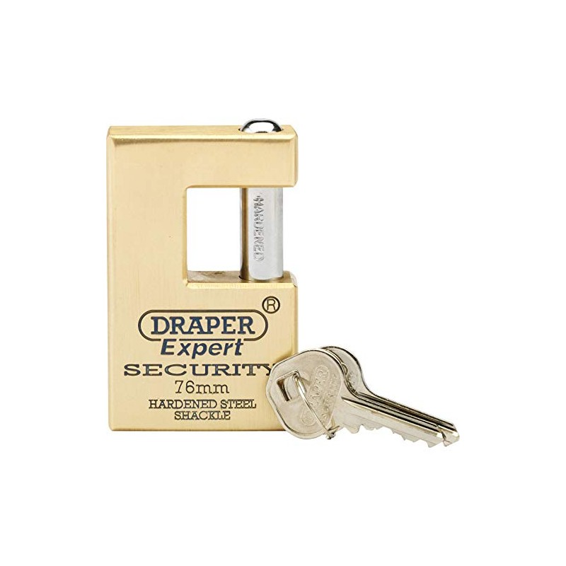 Draper 64202 Expert Quality Close Solid Brass Padlock and 2