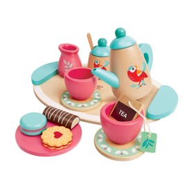 Hape Children's Wooden Tea Set Kitchen Accessories Role Play 24 Months +