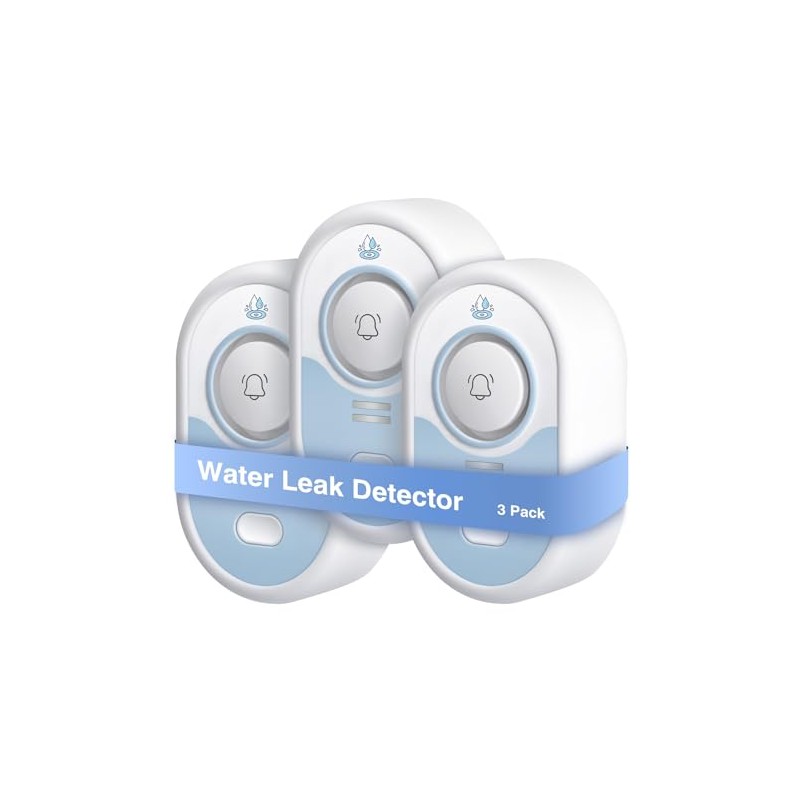 Water Leak Detector with 5-Year Battery Life - 3 Pack