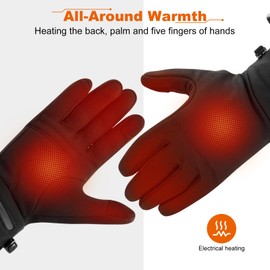 Heated Glove Liners for Men Women - Rechargeable Battery Electric Heated Gloves with Touchscreen - Thin Gloves for Hiking Running Cycling Riding