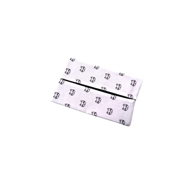 Cat Fabric Pocket Size Travel Tissue Holder in Black and