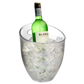 bar@drinkstuff Frosted Ice Bucket 3 Litre - Plastic Frosted Wine and Champagne Chiller