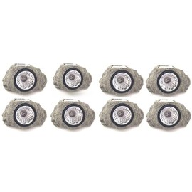 Solar Powered Rock Landscaping Spot 3-LED Light Garden Outdoor Stone Patio Sun (8)