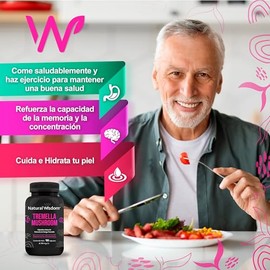 NW Mushroom Tremella 180 Capsulas - Hongos Adaptógenos Noontropico Doble Extracción | Ingredientes Naturales | Gluten Free Soya Free Lacteos Free Vega