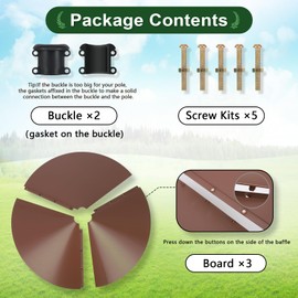 Gtongoko 19 Inch Squirrel Baffle Brown 1 Pack for Bird Feeder Pole Squirrel Guards for Shepherds Hook Stopper for Bird Feeders
