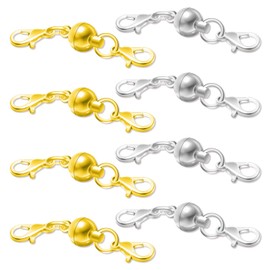 HAIKING Connector Clasp, 6 PCS Golden & Silver Magnetic Lobster Clasp for Jewelry Making (4 cm/1.57 in)