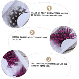 FRCOLOR Colorful Eyelashes 2 Pairs Extra Extension Makeup for Bold Eye Looks Pink and Dramatic Style for Parties and Special Occasions