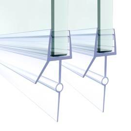 FCSOTSPS Shower Door Bottom Seal,2 PCS 5/16" X 36" Shower Door Sweep for 5/16 Inch Glass,Frameless Glass Door Seal Strip to Seal 22mm Gap,Stop Shower Leaks and Create a Water Barrier