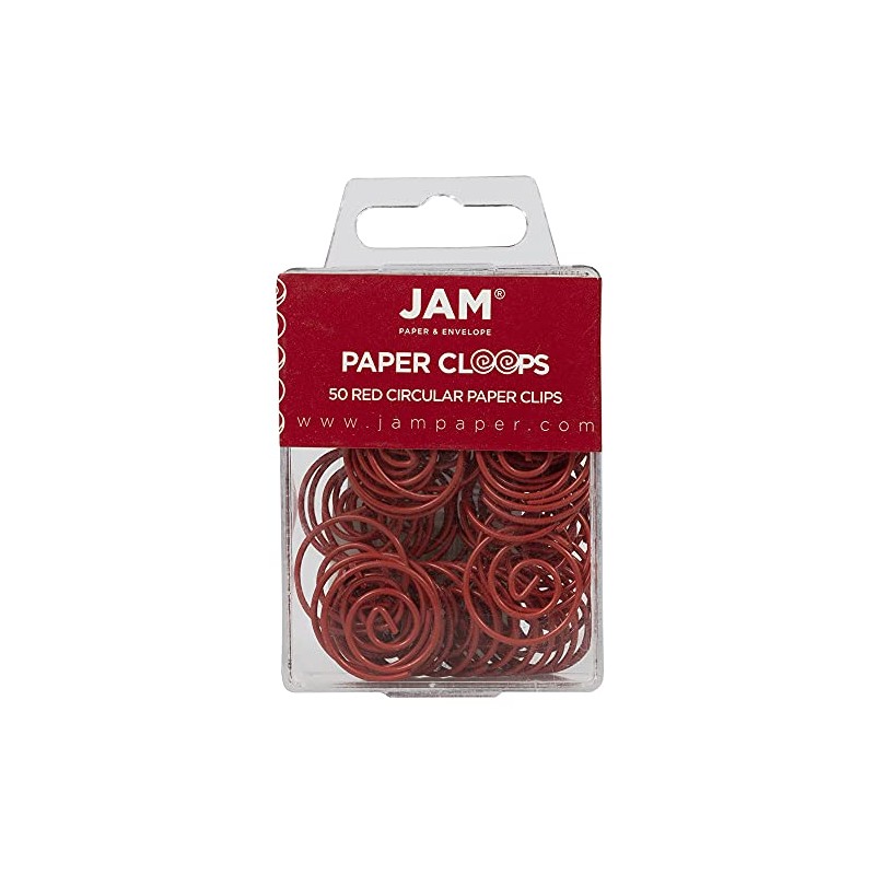 JAM PAPER - Clips circulares para papel (50 unidades), color