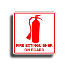 215 Decals Fire Extinguisher On Board Sticker Emergency Boat Truck RV Camper Safety Decal