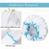 G2PLUS Waterproof Shower Cap, Pack of 2, Double Layer Shower
