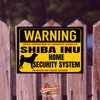 Shiba Inu Japan Warning Security System Door Sign Dog Warning