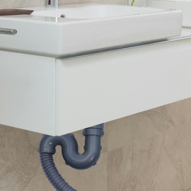 OUNONA Drain Hose, Extension Sink Dishwasher Hose, Drain Plug Hose, Bellows Hose, 6.6 ft (2 m), Corrugated Type, 1.8 inches (45 mm), 1.5 inches (37 mm), PVC, For Sink Sinks, Washing Machines, Drain