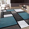 Contemporary Modern Boxes Area Rug 3'3" x 5'3" Red