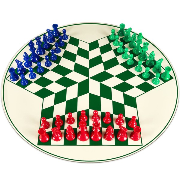 Three Player Chess Set Combination 48 Pieces Chess Playing Pieces