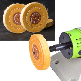 125mm Small Spiral Stitched Polishing Wheel for Metal, Aluminium, Stainless Steel, Chrome, Jewelry, Wood, Plastic, Ceramic, Glass, Etc.