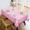 Arquiel Tablecloth Pink Flowers, Tablecloths Washable Rectangular Tablecloth Spring French
