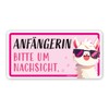 kfz770 Magnetic Car Sign Beginner! Motif Llama I 20 x