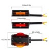 2pcs Trailer Fen-der Lights Marker Lights Waterproof Enclosed Clearance Trailer
