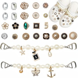 26 Pcs Shoe Charms Bling Jewelry Accessories Decoration Croc Charms Different Wristband Decoration Party Gifts Christmas Gift for Women Girls Party Favors Birthday Gifts