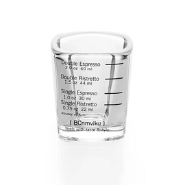 BCnmviku Espresso Shot Glasses Measuring Cup Liquid Heavy Glass for Baristas 2oz for Single Shot of Ristrettos (2 pack) - Color: Sturdy 1Pack