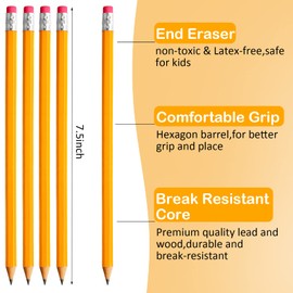 800 Pack #2 HB Pencils with Eraser, Unsharpened Graphite Wood Pencils Satin Finish Pencils for Office School Supplies