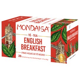 MONDAISA - English Breakfast Tea, 20 Tea Bags (Pack of 4). KOSHER Certified