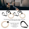 POENVFPO Gymnastics Rings, 1 Pair Wooden Pull Up Training Rings