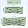 Fbewom Spandex Chair Sashes Bows 30 Pack Sage Green Chair