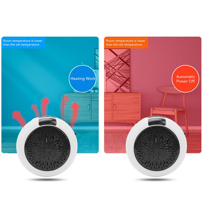 Wall Outlet Electric Heater PTC Heating Portable Space Heater with