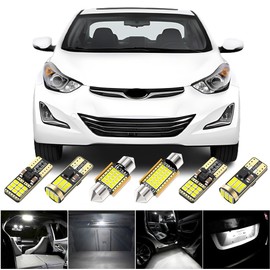 BMT xms LED Interior Light Kit Replacement for HYUNDAI Elantra MD/UD 2011-2016, Hyundai Elantra GT 2012-2017, 6000K White Car Interior Light Bulbs, 13 Pieces