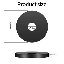 Pack of 110 Rubber Flat Washers Set, Rubber Washers, Black Rubber Washers, Durable Rubber Grommet, Vibration Dampening Pads for Bathroom, Kitchen, Screws Bolts
