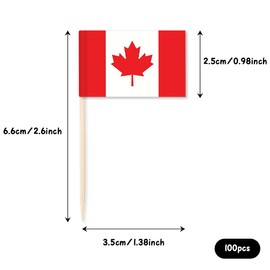Toothpicks Food Signs for Party Buffet Cheese Labels for Charcuterie Toothpicks Board Accessories Skewers Small Canadian Flag Pins Toothpicks Canada Day Decorations Mini Sticks Canada Flag